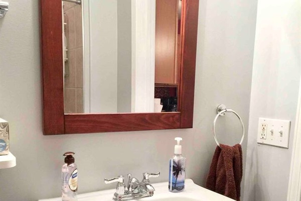 Second Bathroom with Tub/Shower, toilet, and sink