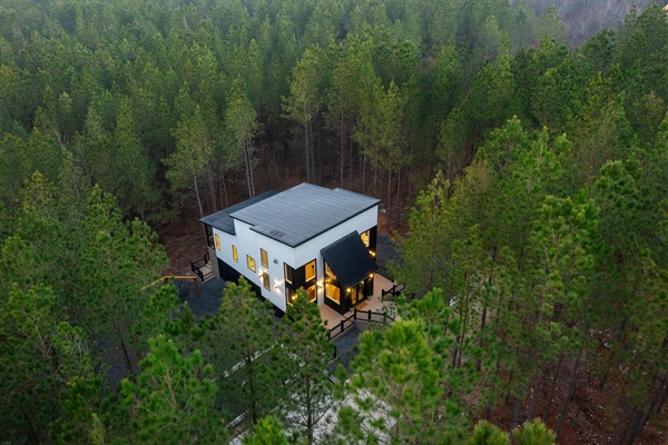 Elevated privacy surrounded by miles of peaceful pine forest.