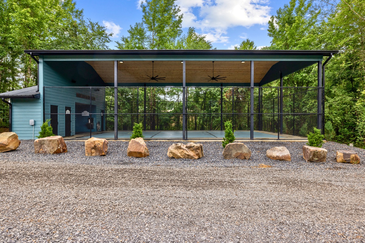 Enjoy playing rain or shine in this beautifully designed space!