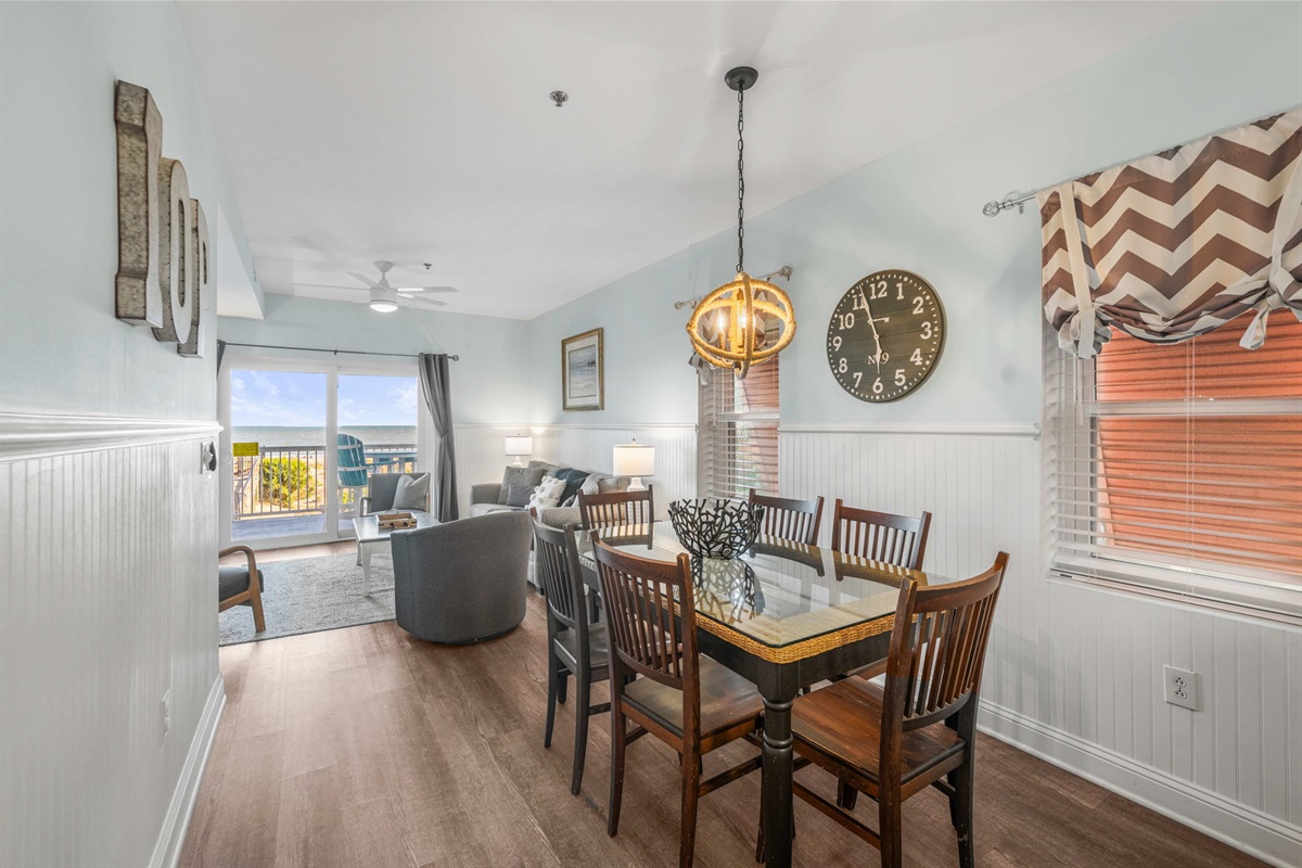 Dining Room | Sand Dollar | 102 Oceanview | 1116 Ocean Blvd, Isle of Palms, SC | IOP Escapes
