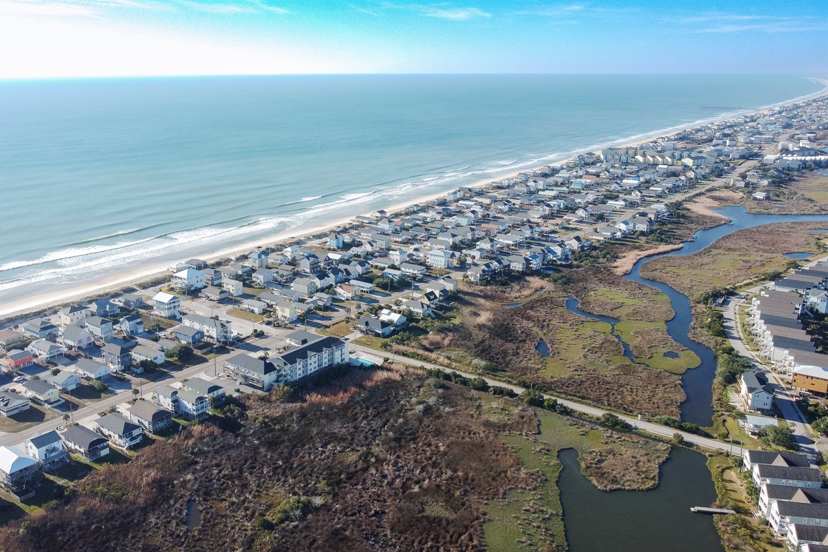 Surf City nestled along the shore