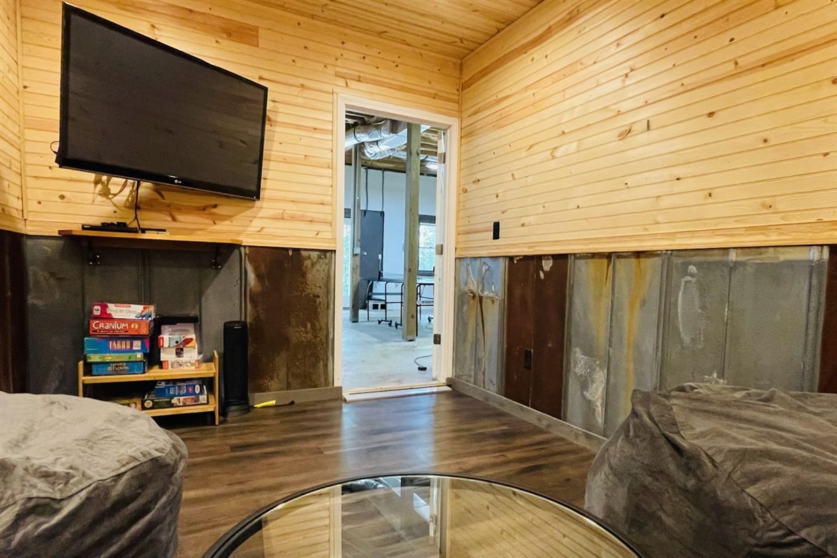 AND, ta da, bonus movie room in the basement that has even more games