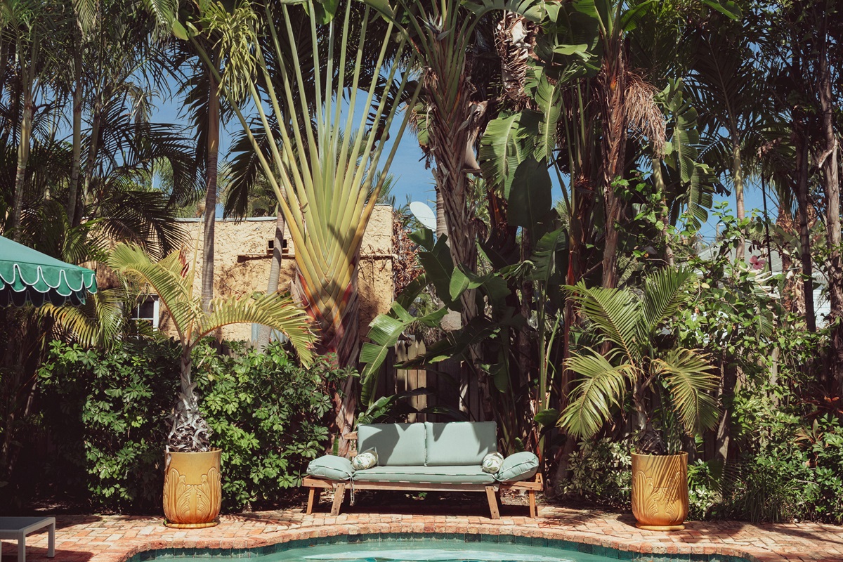 Our idyllic, sun-splashed pool (shared) is right out of a summer dream.