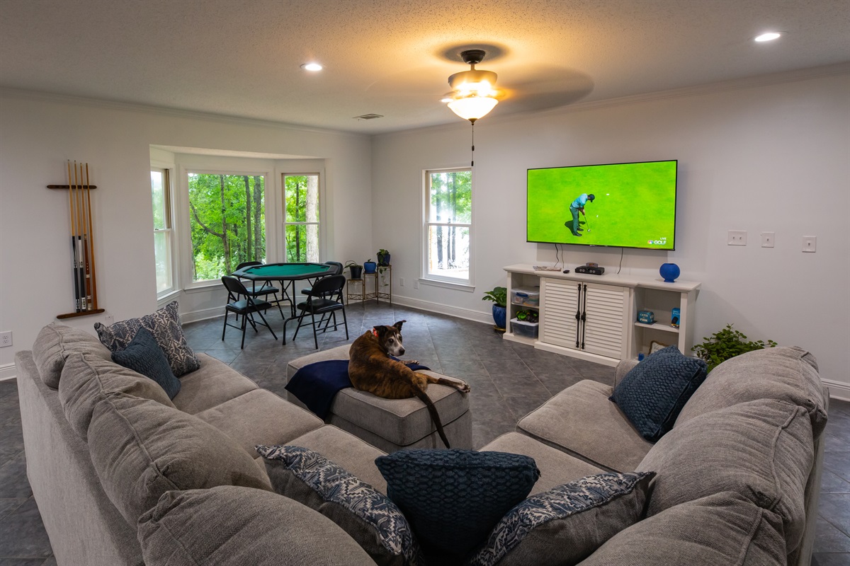 Family Funroom | Card Table | Nintendo 64 | Large Couch