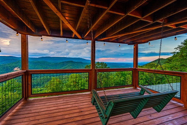 Take in the views from the porch swing on the 2nd-floor balcony