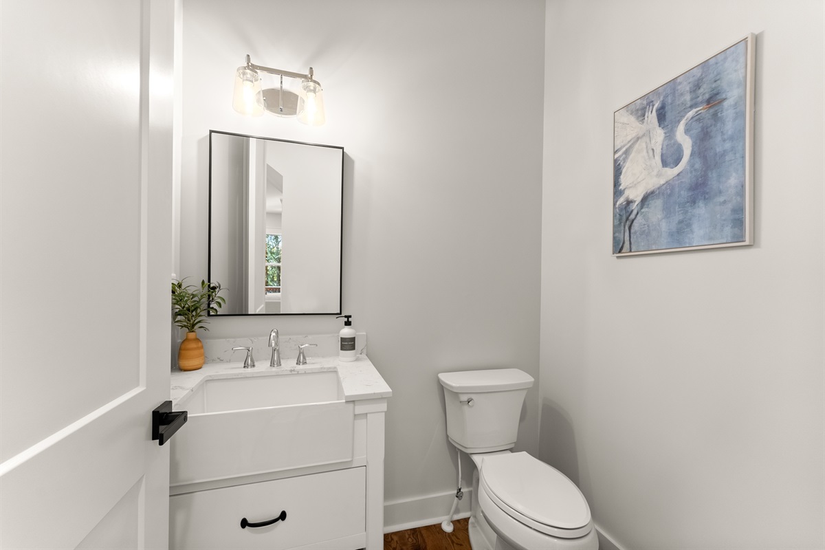 Main floor half bath.