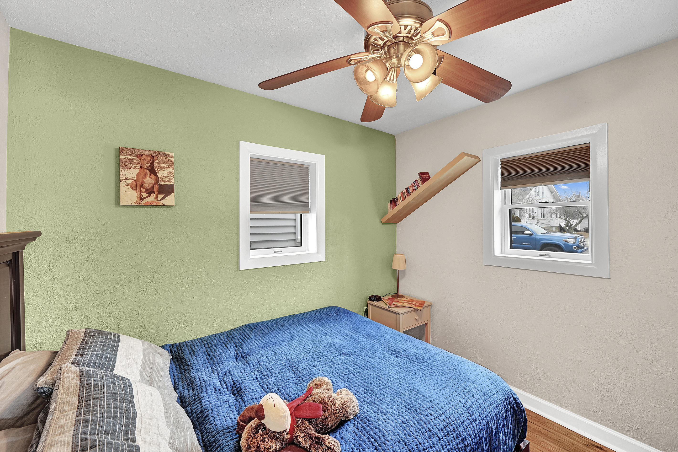 Tons of natural light in the front bedroom with room darkening blinds to block out that pesky sun when you need a relaxing NAP!