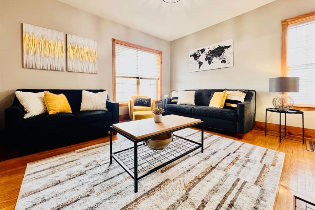 Spacious living area with plenty of room to relax, entertain, and enjoy the comfort of your home away from home.