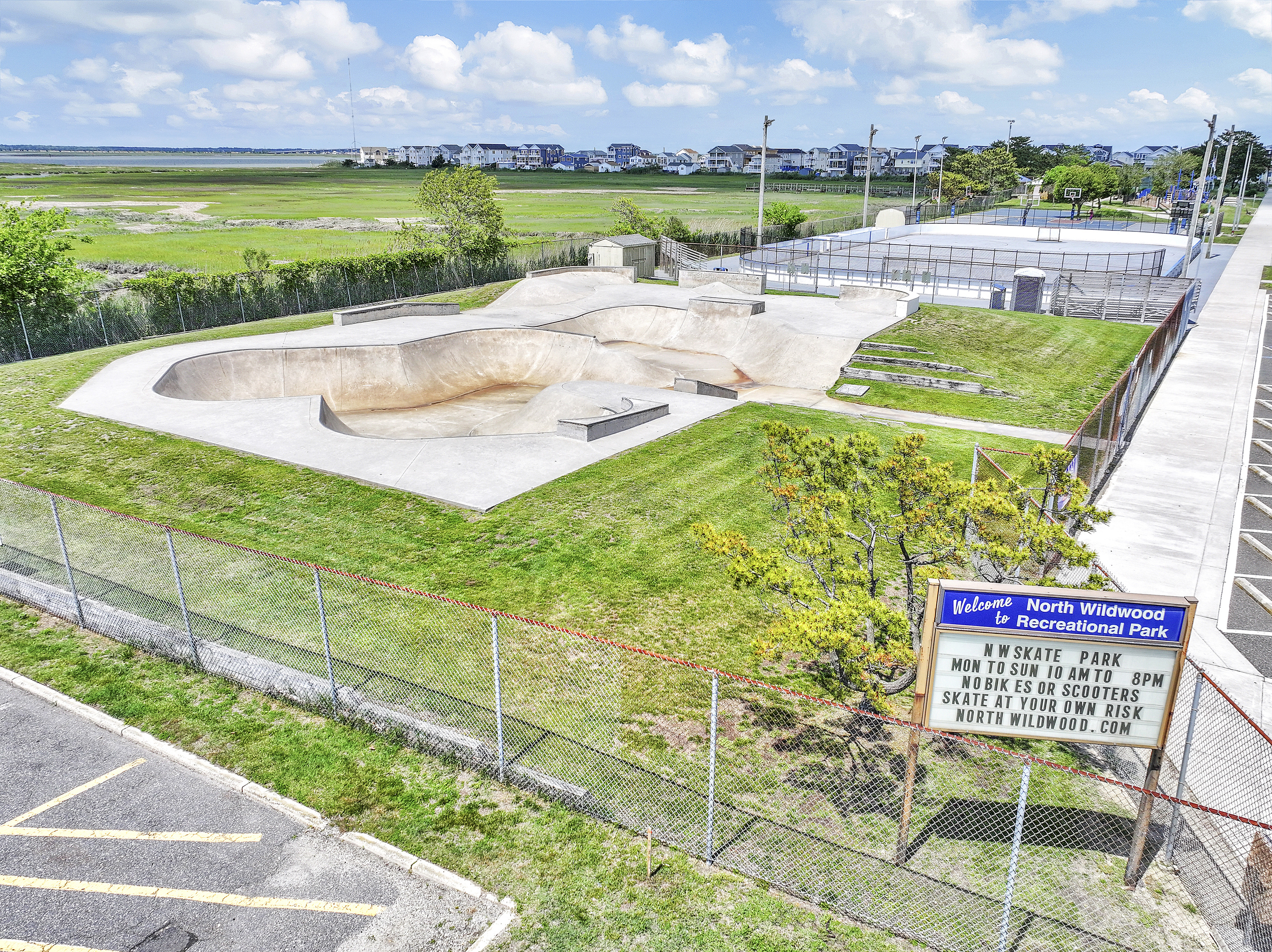 Allen Park Skate Park.  Only 3 blocks from the Bungalow!