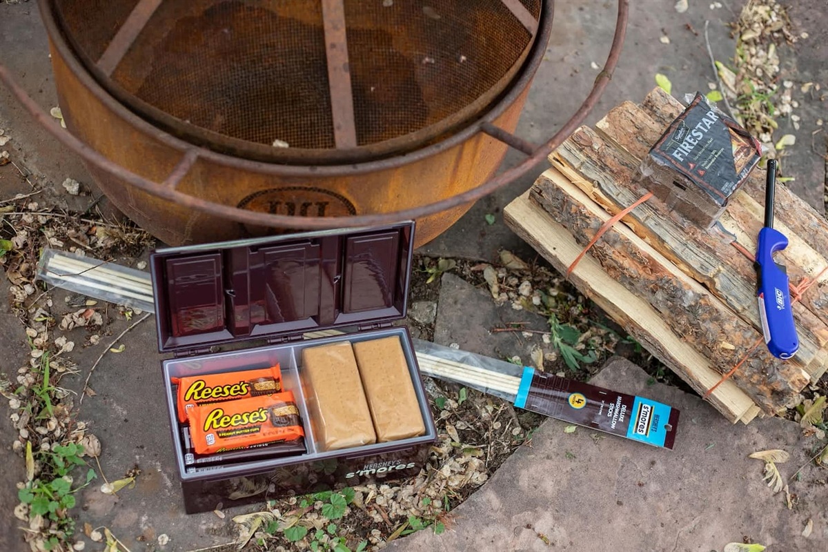 Imagine all the s'more creations you could make sitting by the fire in the back yard.  From Reeces to Hershey's you take your pick!