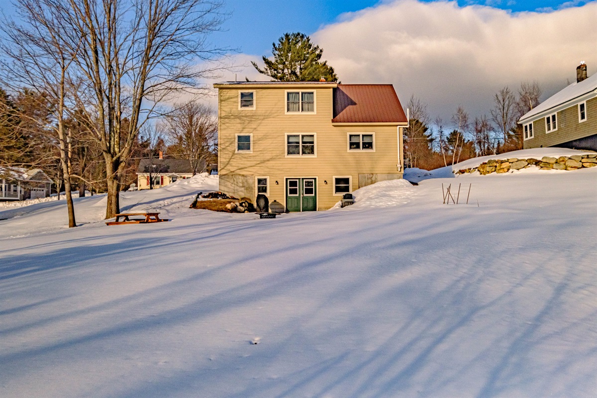 Enjoy privacy and nature in this tree-filled outdoor space.