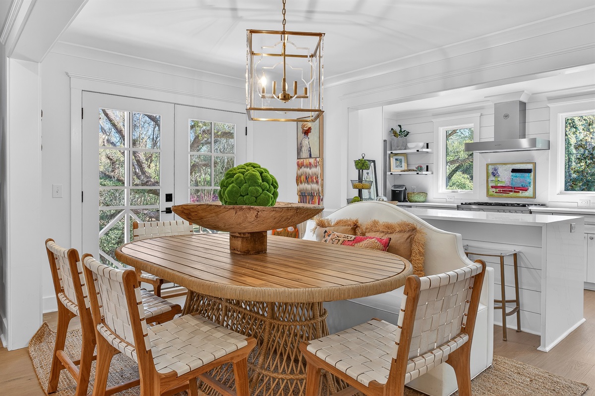 Sunlit dining space with room to gather and linger