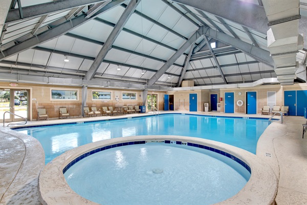 Indoor pool and hot tub