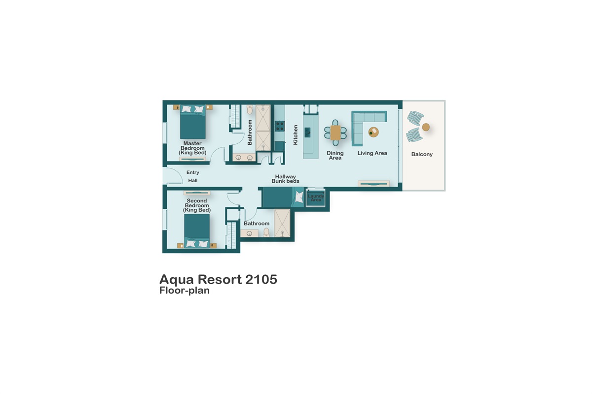 Floor plan for Aqua 2105