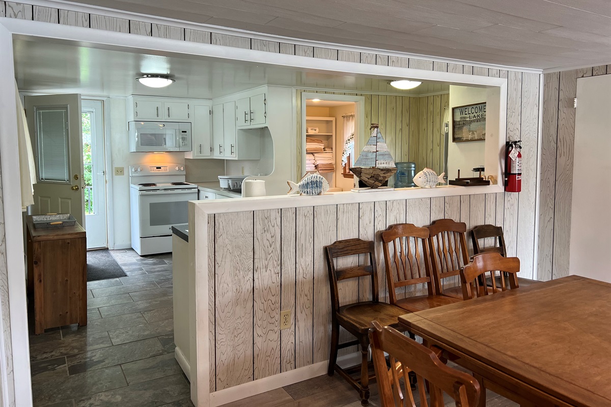 Dining area and kitchen