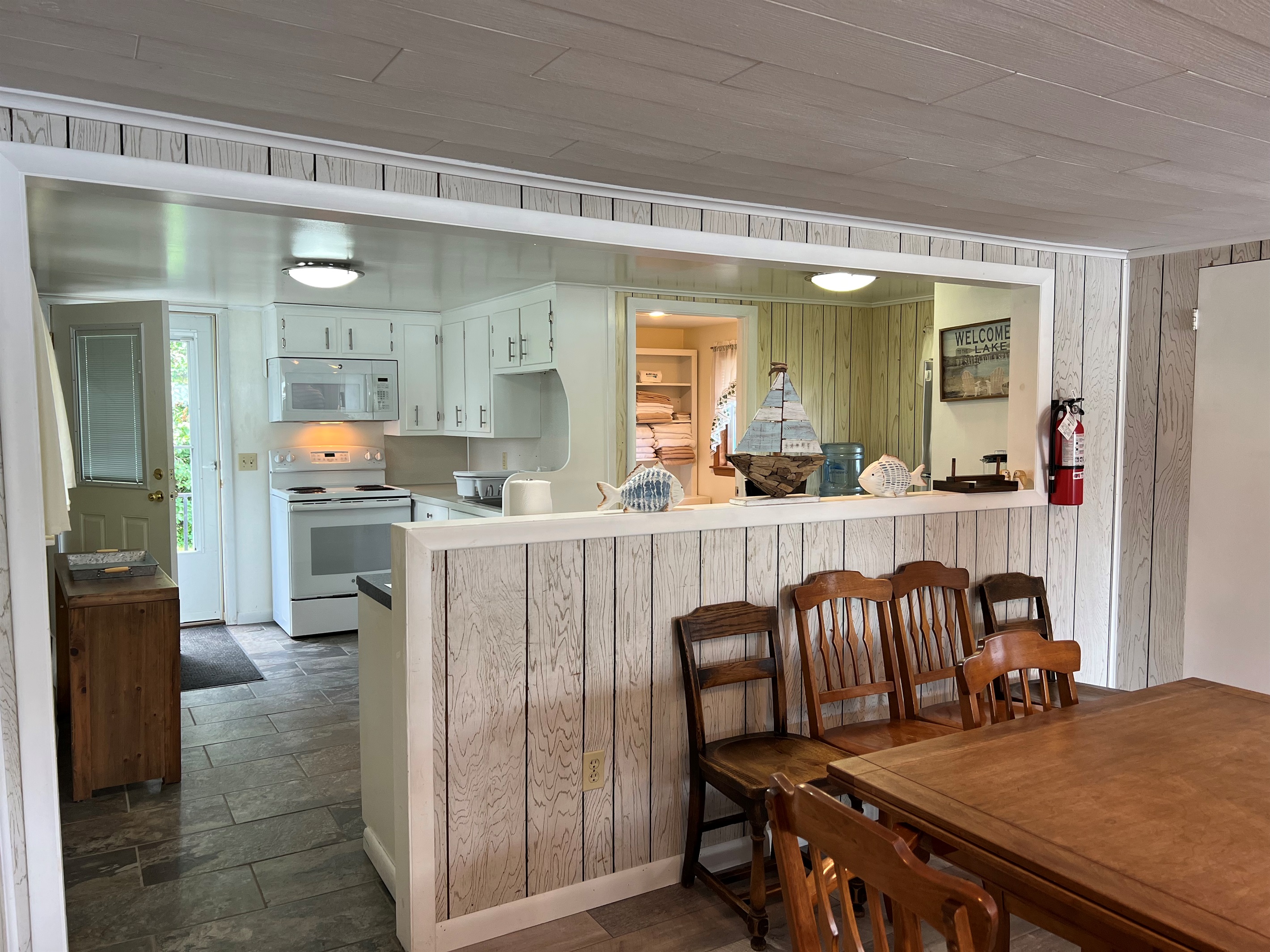 Dining area and kitchen