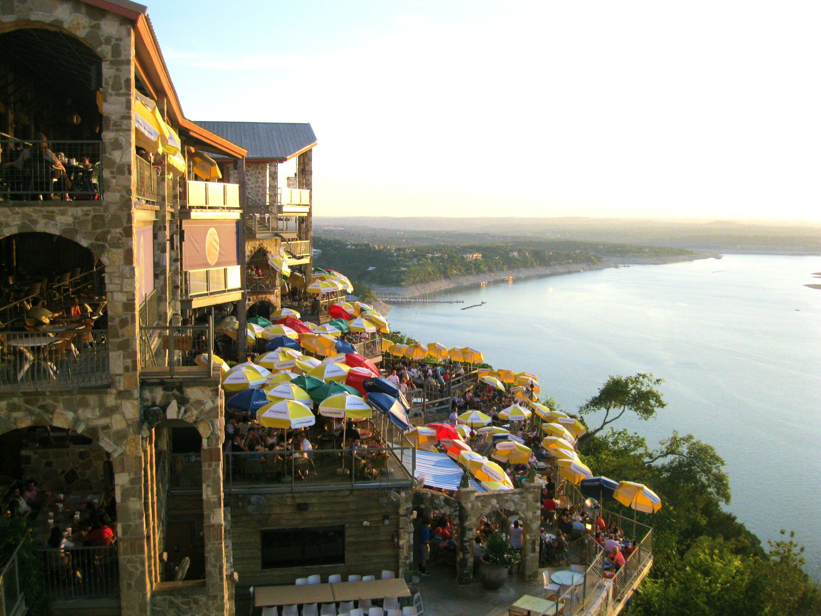 Enjoy lakeside dining and live music at The Oasis Restaurant on Lake Travis 