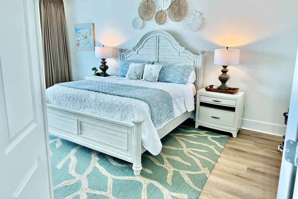 As you step through those doors, you enter our beautiful Master retreat!