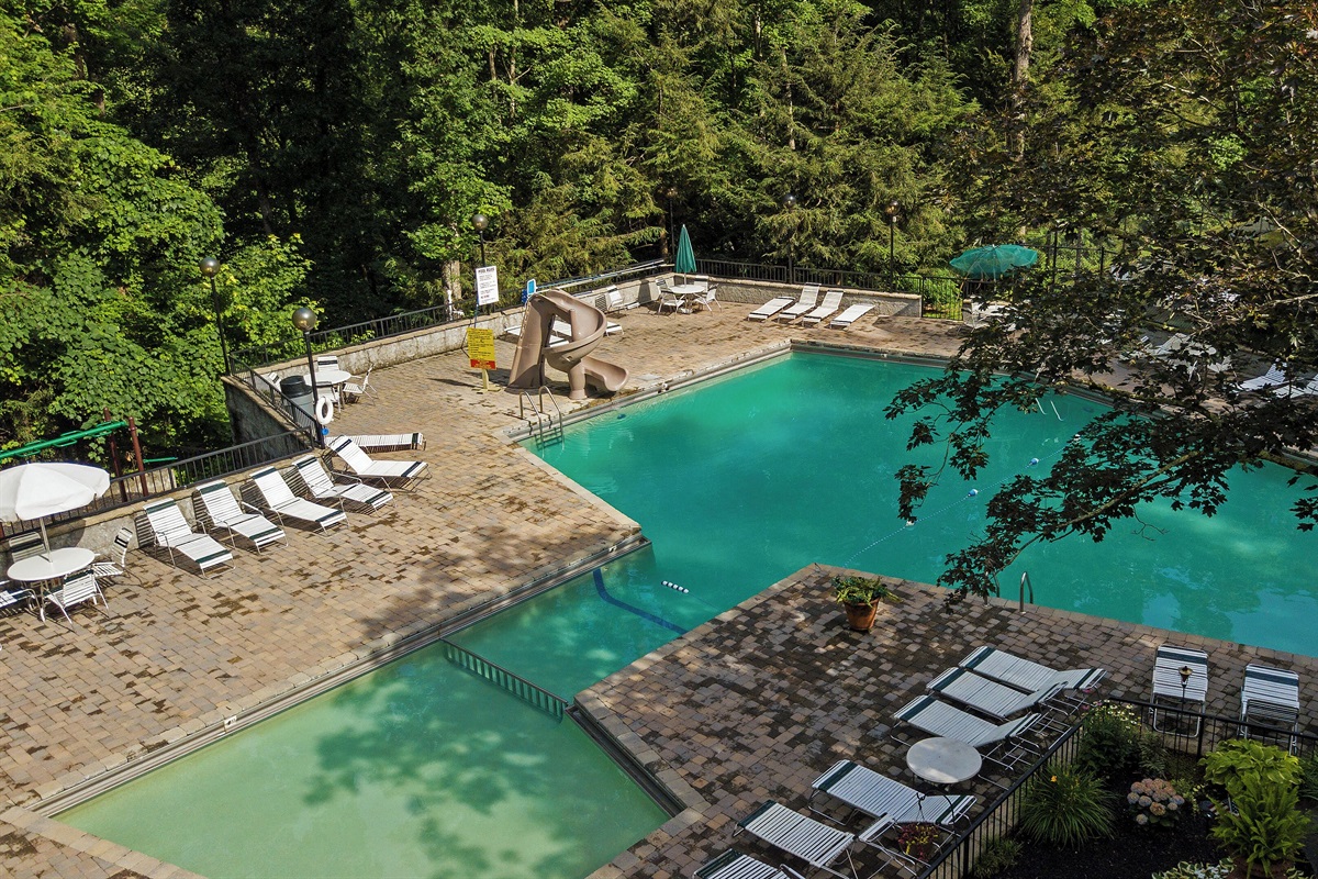 Upper Alpine Pool (1 of 3 Club houses) included with your stay. w/ Waterslide