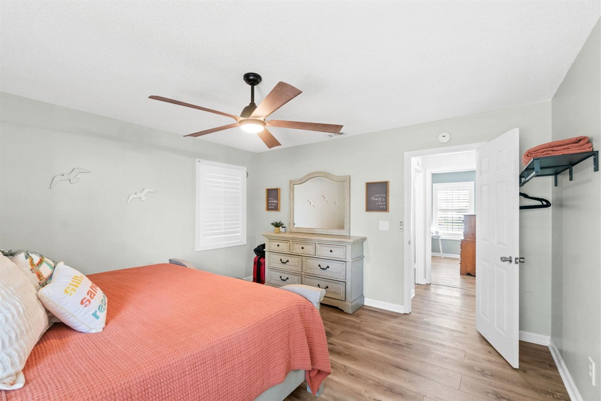 Main bedroom with king bed