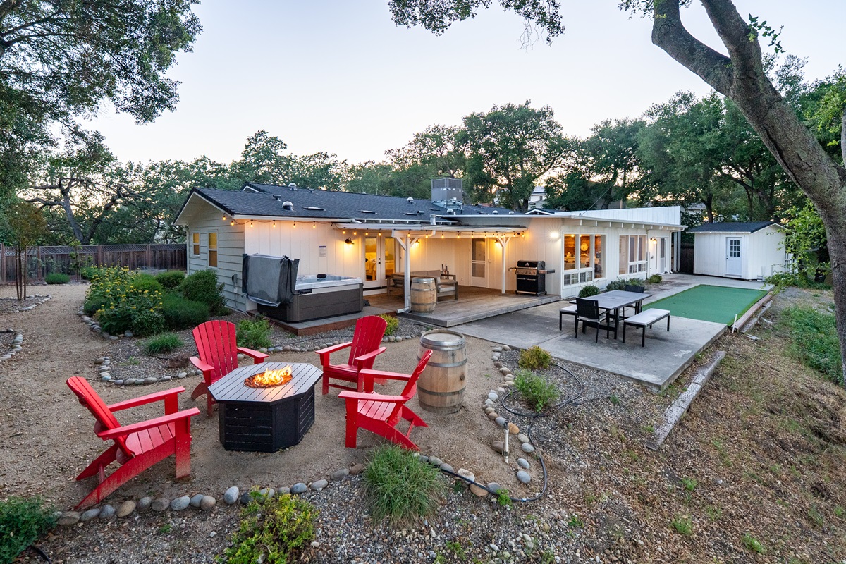 The perfect patio for fireside stories and quiet evening conversations.