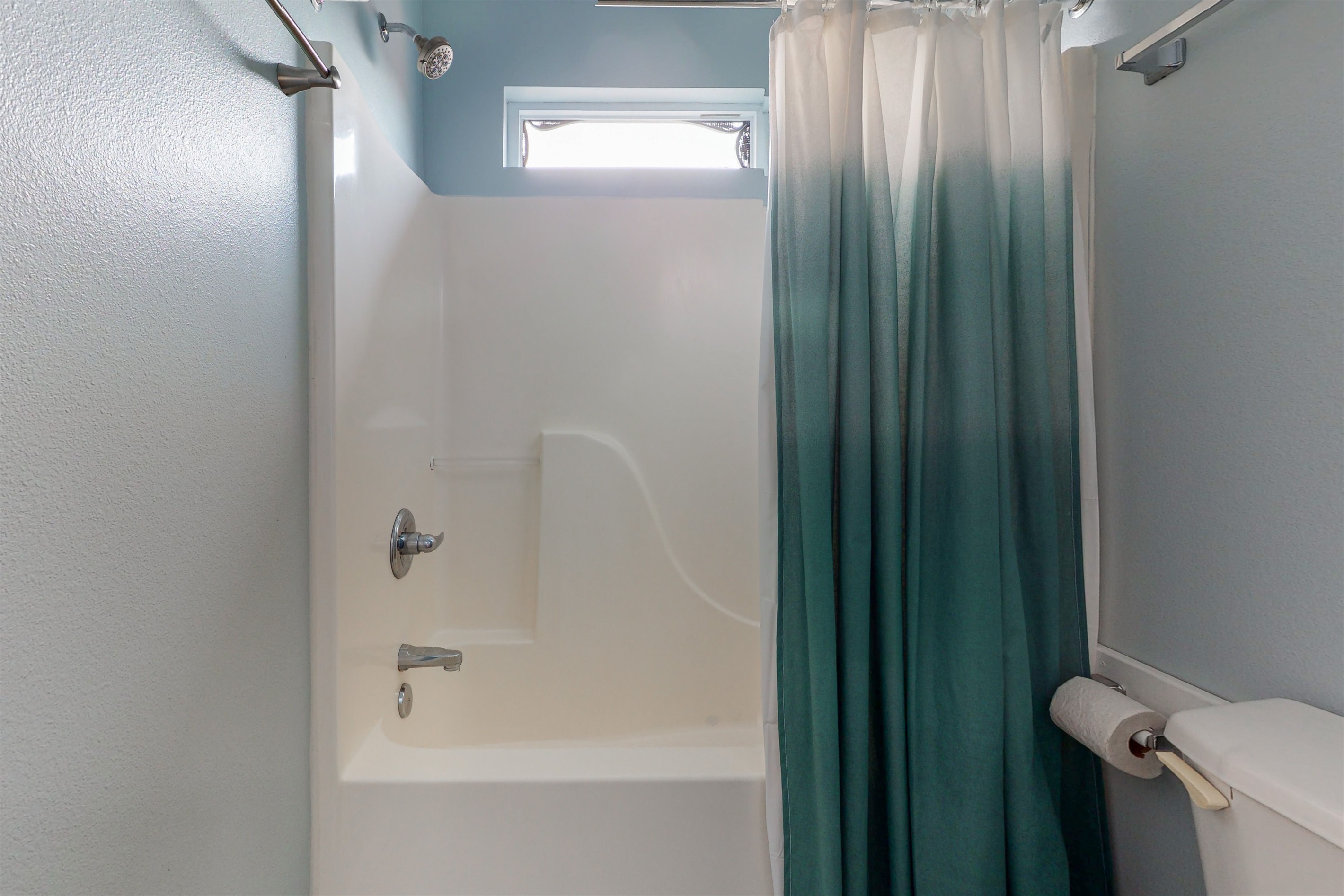 Spacious second bathroom shower