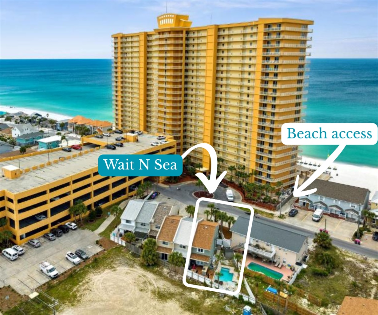 Wait N Sea location--right by the sandy beach!