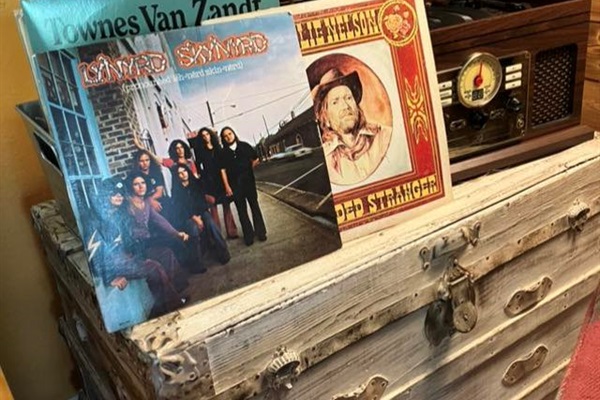 Victrola record player plus a small album collection!
