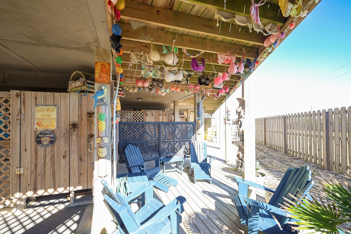 Relax in the shaded ocean breeze by the carport area 