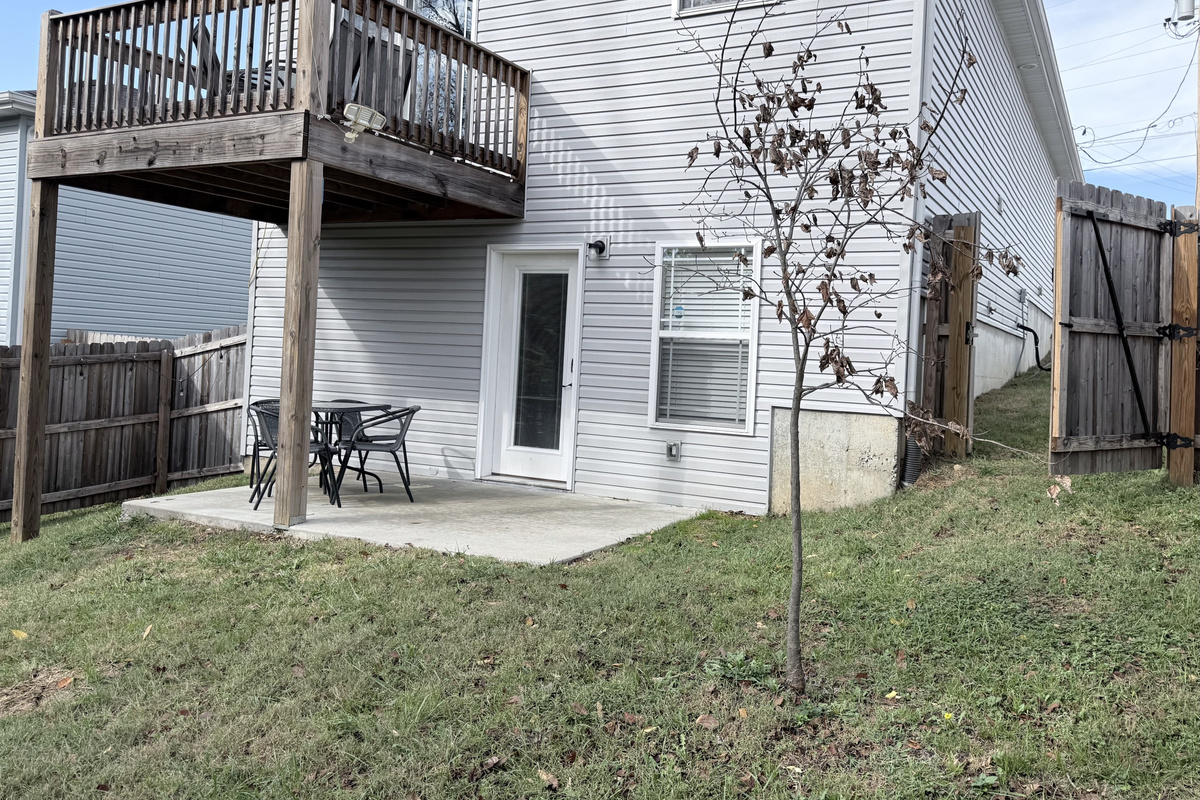 fenced in private back yard space
