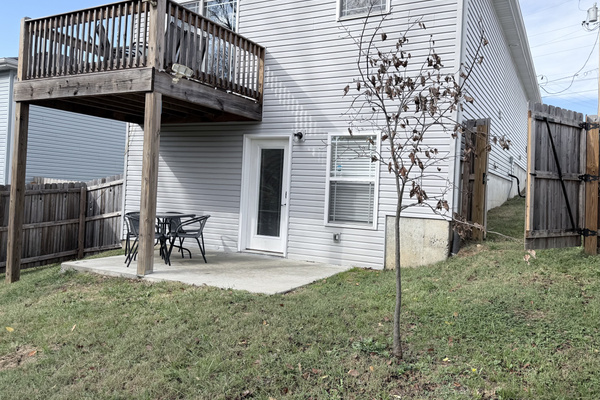 fenced in private back yard space