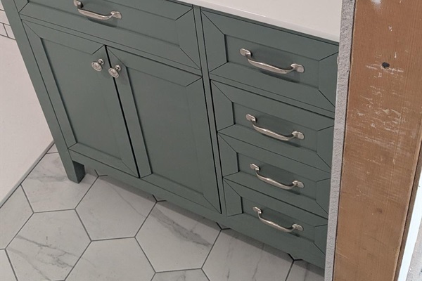 Second bathroom vanity installed!