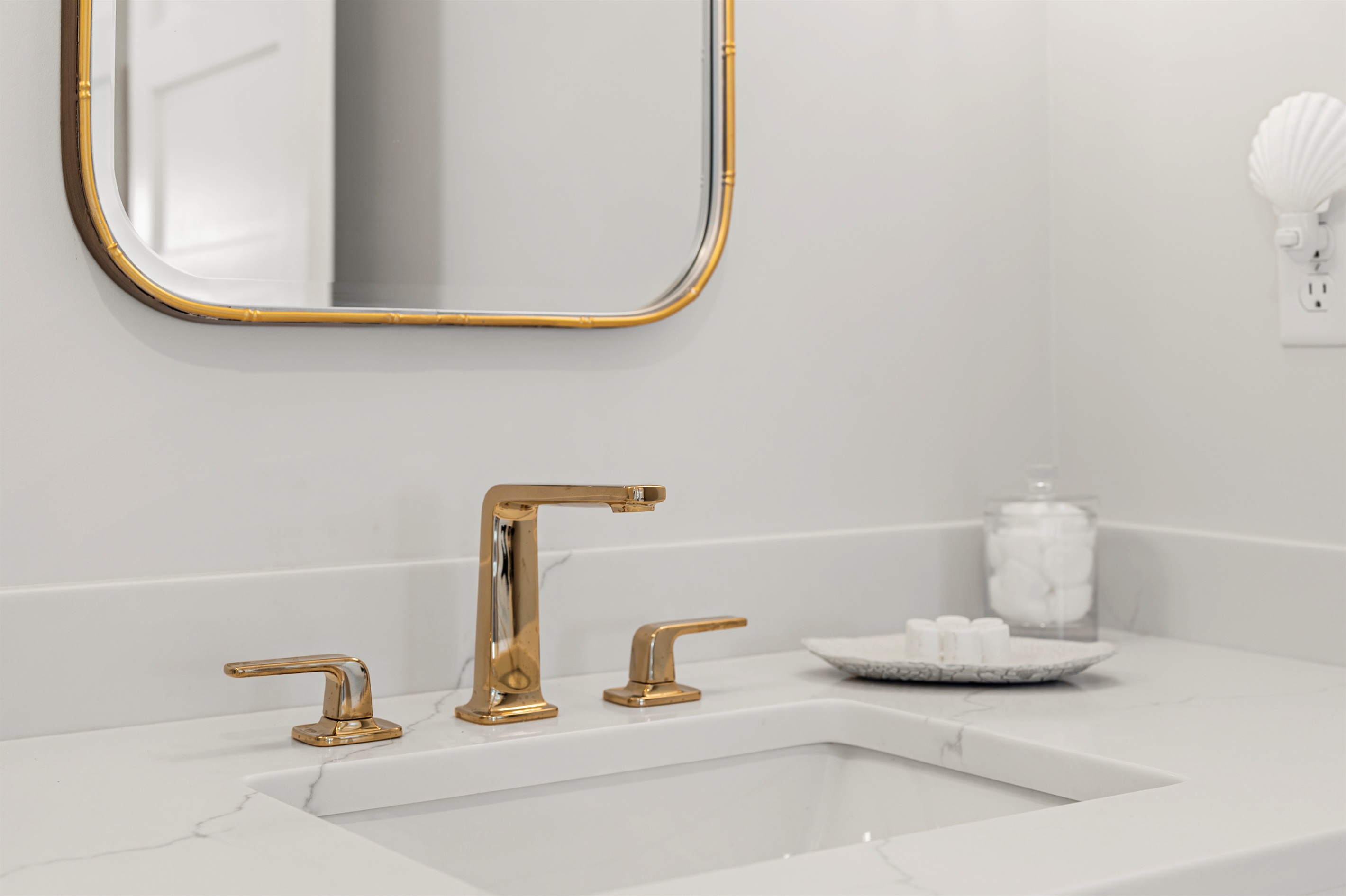 Vanity with ample storage for a clutter-free bathroom.