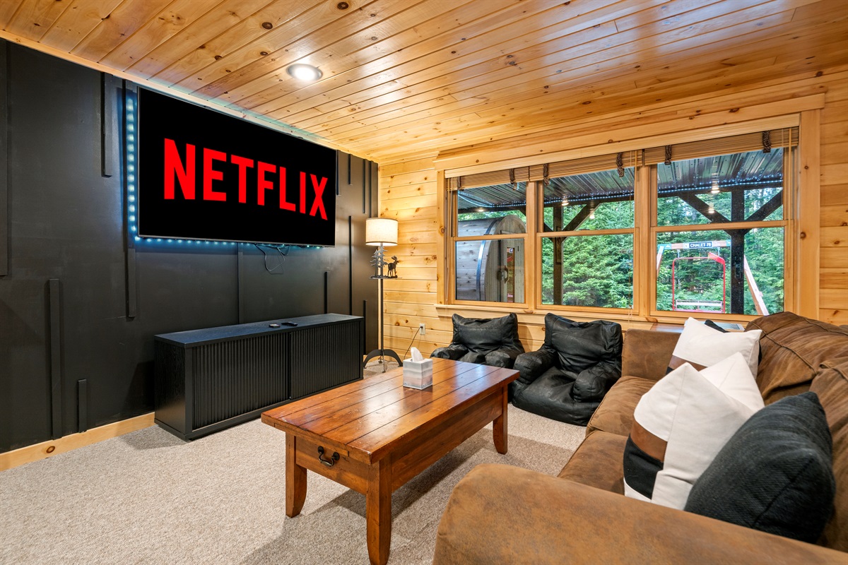 A true hangout spot: games, movies, and space for the whole crew to play