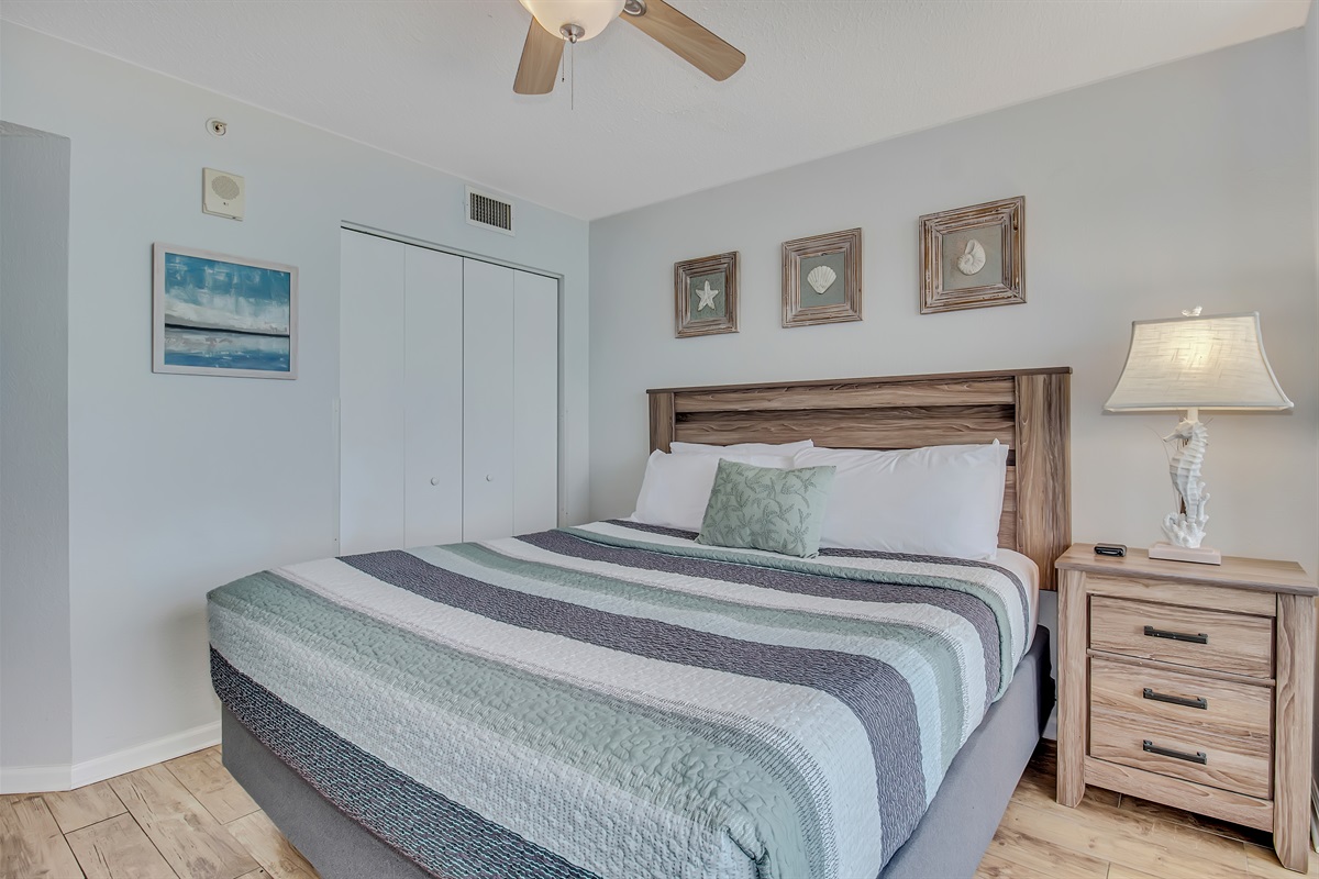 Dreamy bedroom overlooking the beach!