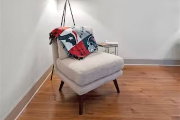 Modern Wood & Faux Fur Chair