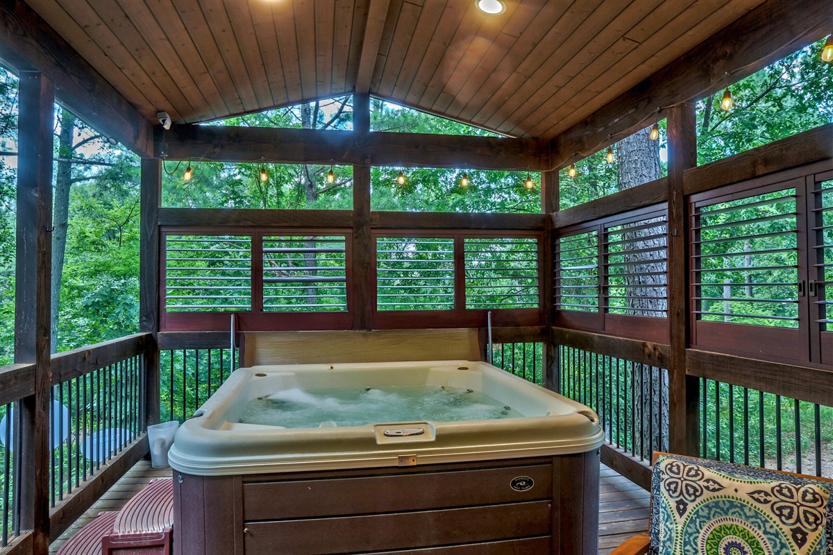 Private hot tub