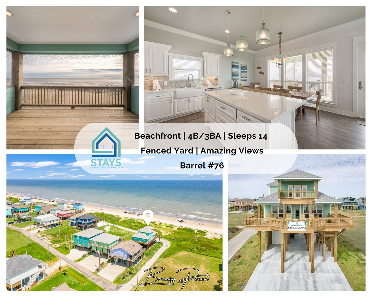 Welcome to Breezy Point, featured by HTH Stays. Elevated coastal home with spacious viewing decks, covered parking, and bright, breezy living spaces, perfect for relaxing by the shore.