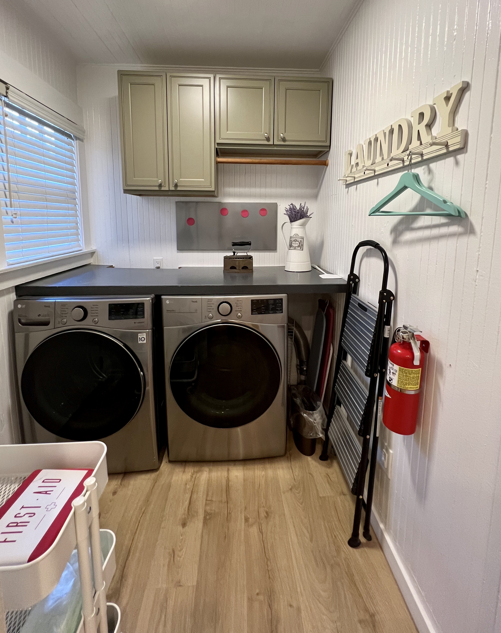 In Unit laundry room and storage