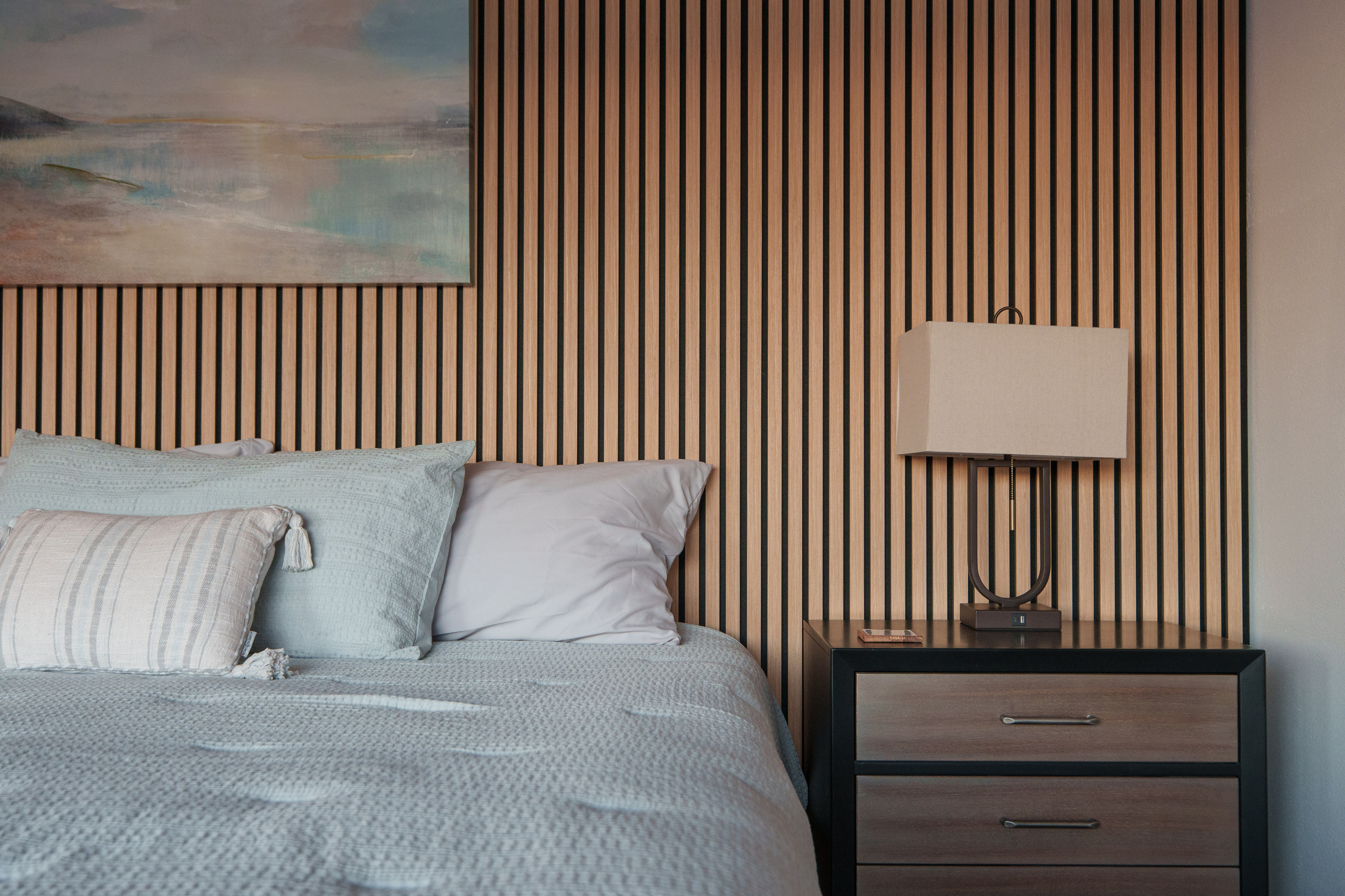 Wake to peaceful lake views from this king bedroom for two, complete with an adjoining nursery and convenient access to Bathroom 3, shared with Bedroom 3.