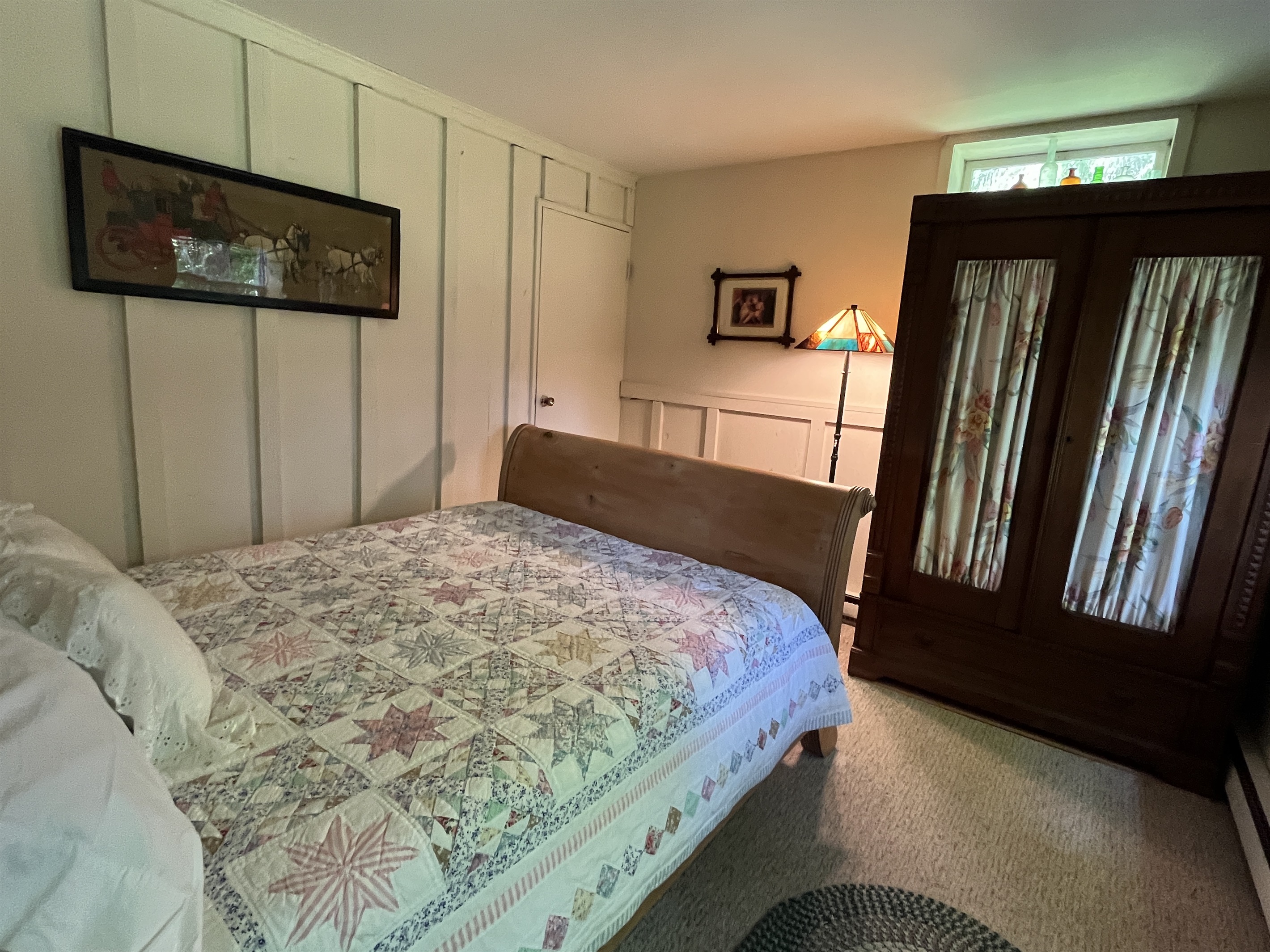 Lower level Queen sleigh bed