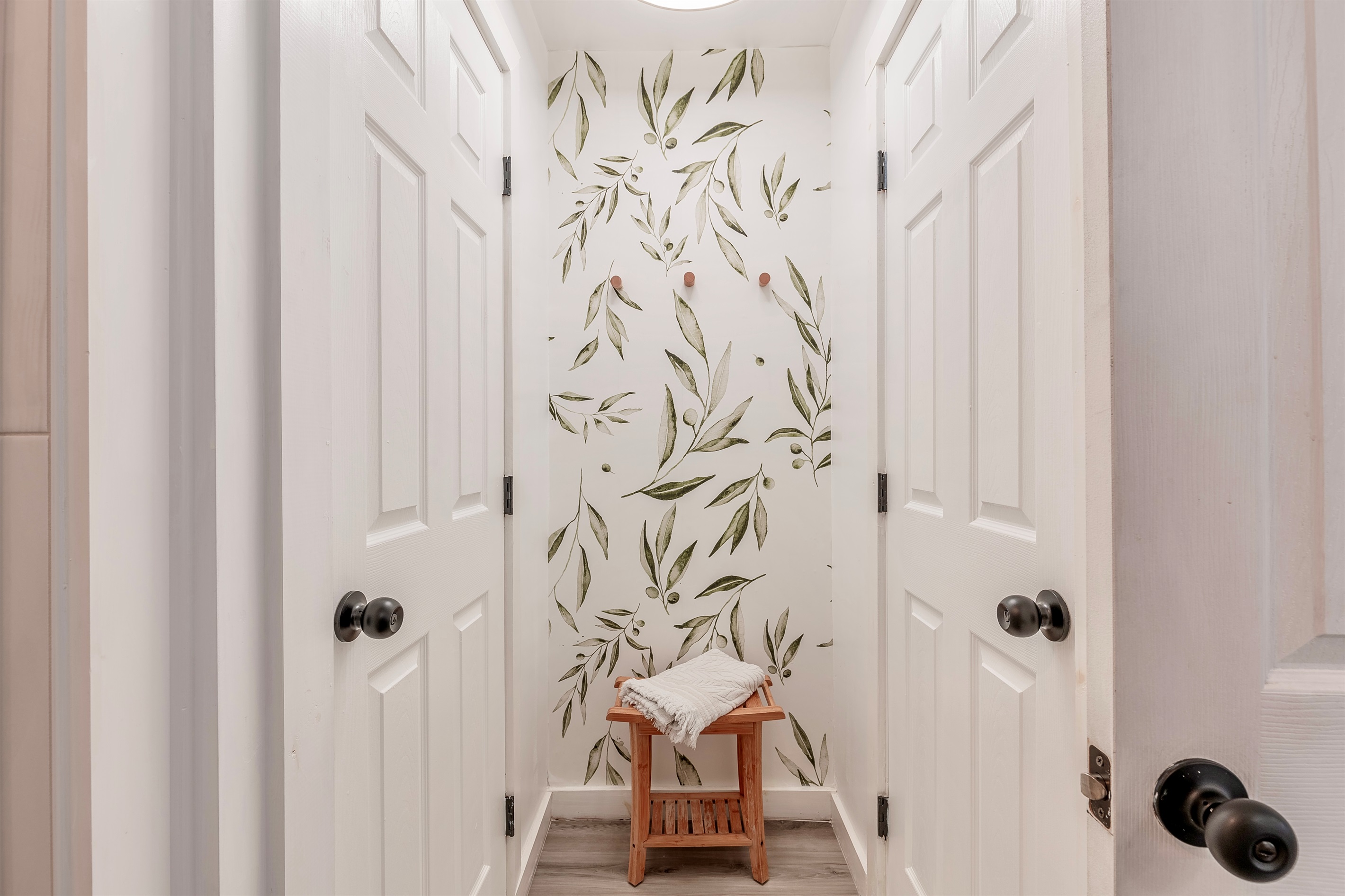 extra linens in the right closet of bathroom one