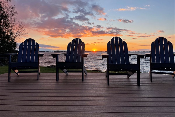 Imagine sitting on the deck after a day with friends and family, enjoying their company while also enjoying an incredible sunset!