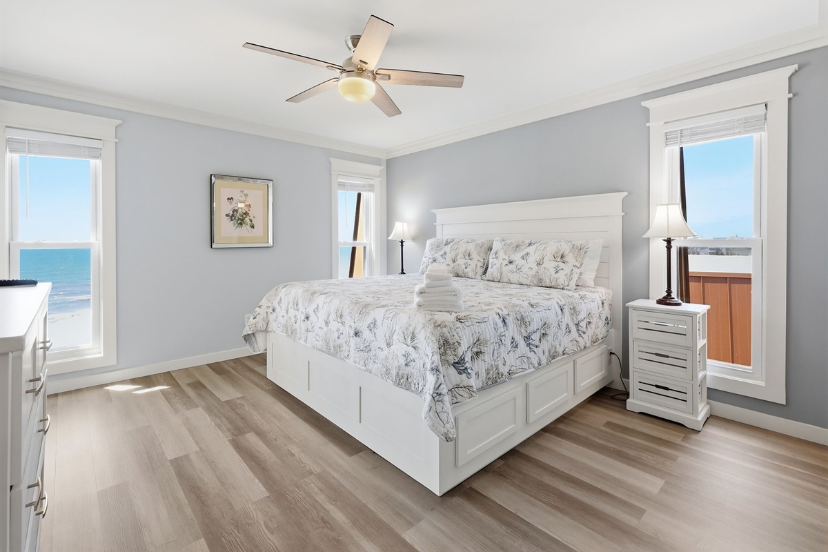 Wake up to natural light and coastal views