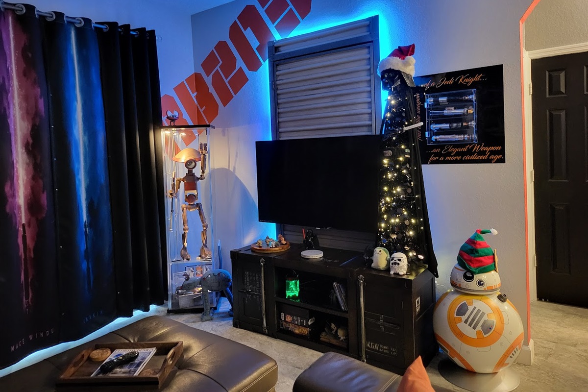 Christmas is our favorite time!  Santa Vader and his best elf, BB8 are always in the spirit