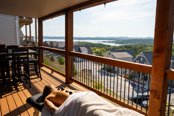 Upper deck. Gorgeous views. Massages can be arranged on site!