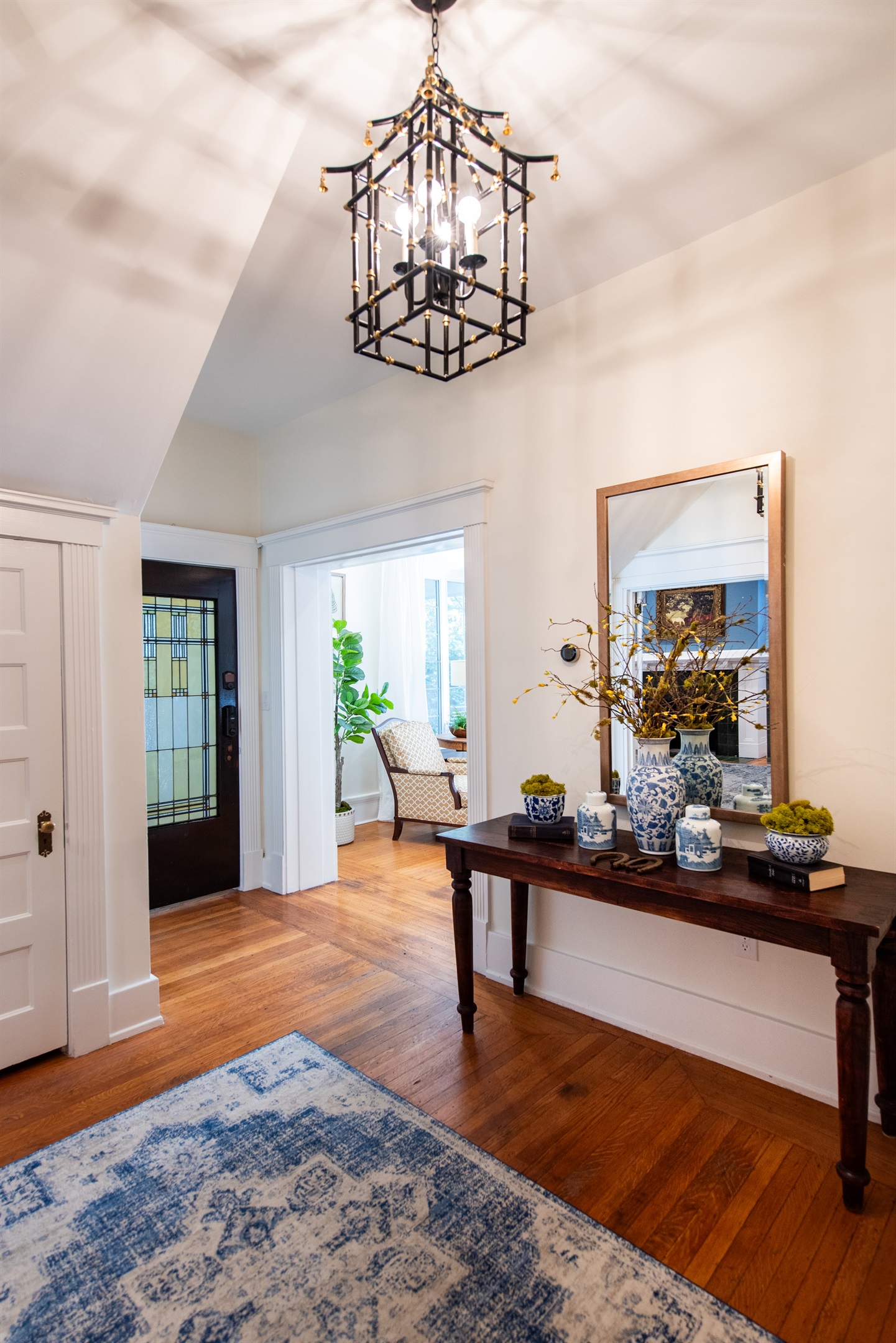 Foyer ~ Glass door remains closed and locked from both sides when renting the first floor only.  The French doors in the kitchen are to be used for entry to the space.