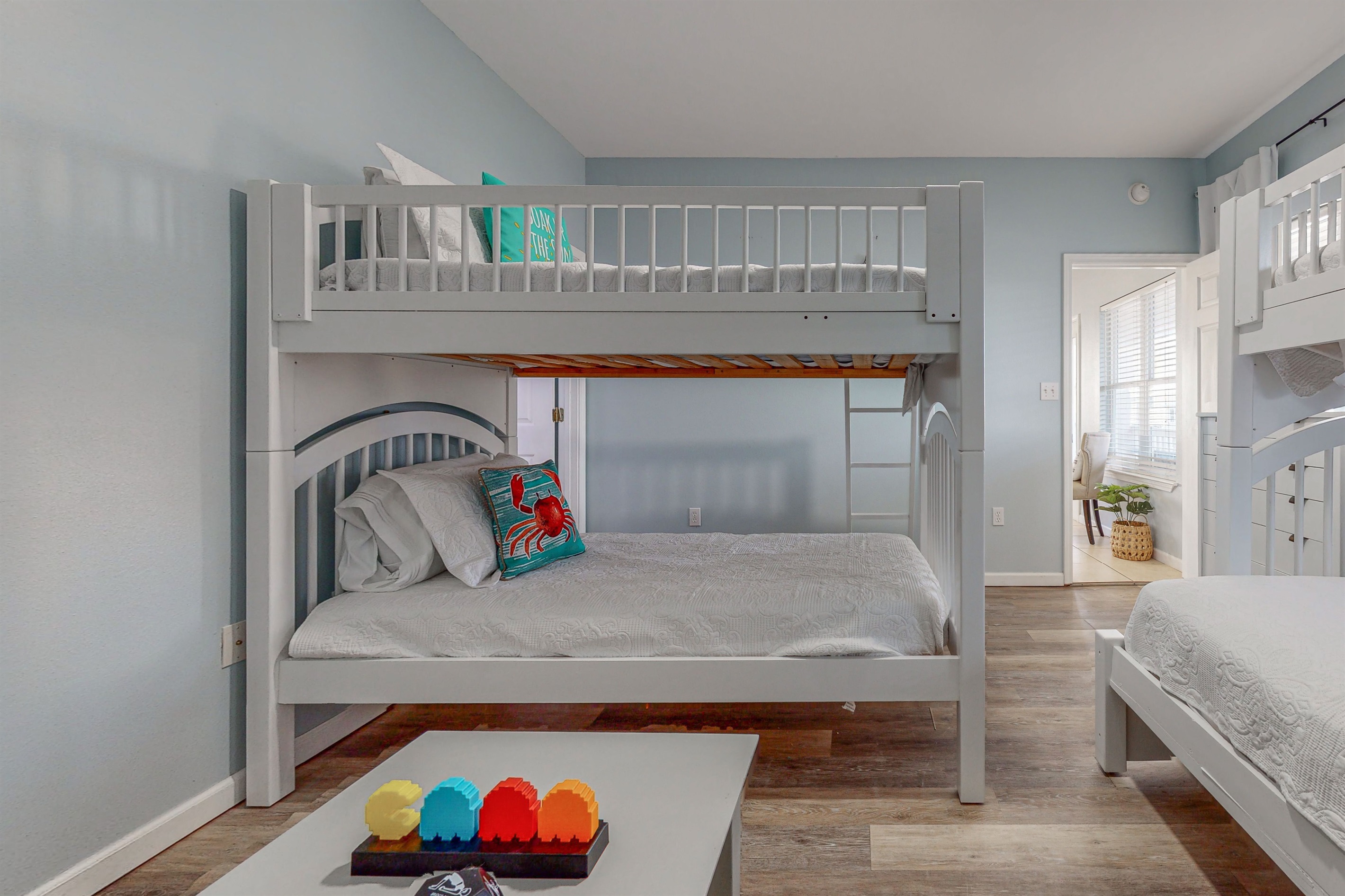 Kids LOOOOVE the bunk bed room