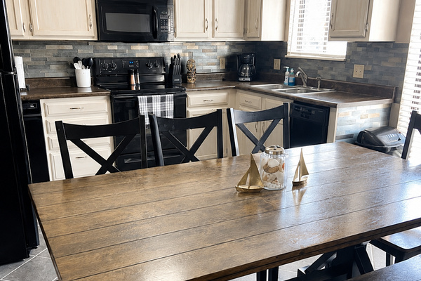 Dining table set for group meals