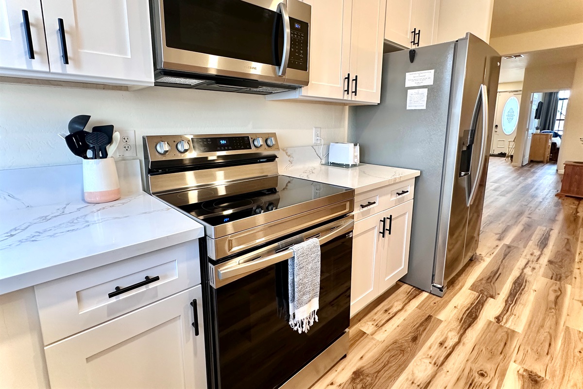 Cook up meals using the shiny, brand new appliances